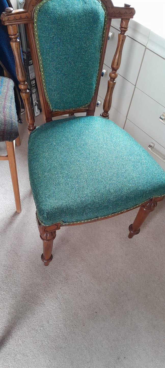 Customer photo review of Herringbone Tweed Upholstery Fabric
