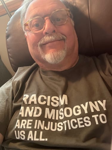 Customer photo review of Racism and Misogyny Unisex Premium T-Shirt