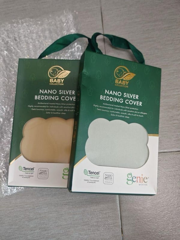 Customer photo review of Getha Baby Dimple Shoulder Latex Pillow Case - TENCEL™ Nano Silver Fabric
