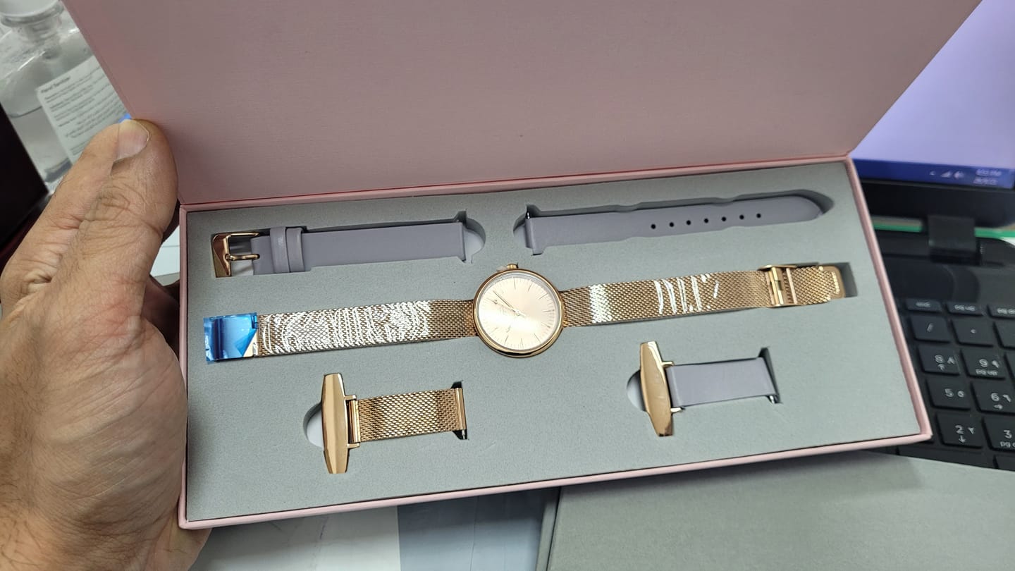 Customer photo review of Venus Interchangeable Rose Gold/Lilac Leather