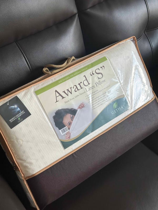 Customer photo review of Getha Award S Latex Pillow
