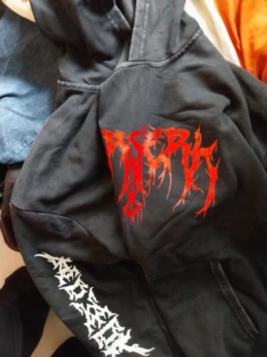 Customer photo review of Gothic Y2K Oversized Hoodie