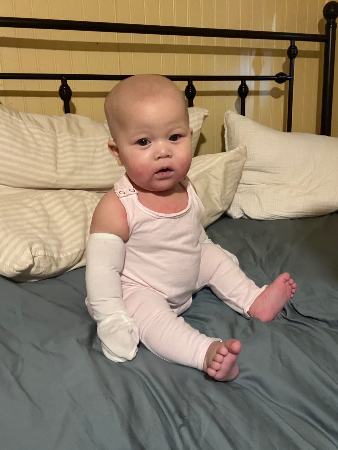 Customer photo review of Baby Romper Pink