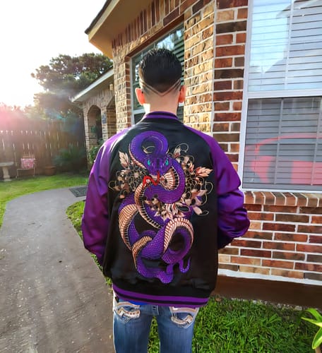 Customer photo review of Violet Viper Sukajan Jacket