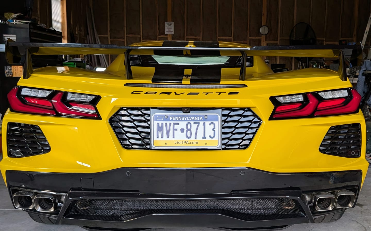 Customer photo review of Chevrolet Corvette C8 License Plate Backing