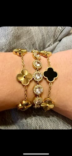 Customer photo review of Golden Lucky Leaf Abbaddon Armband 14K Vergoldet