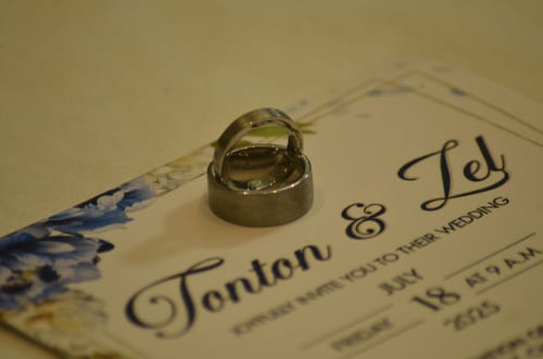Customer photo review of Pantheon Wedding Rings