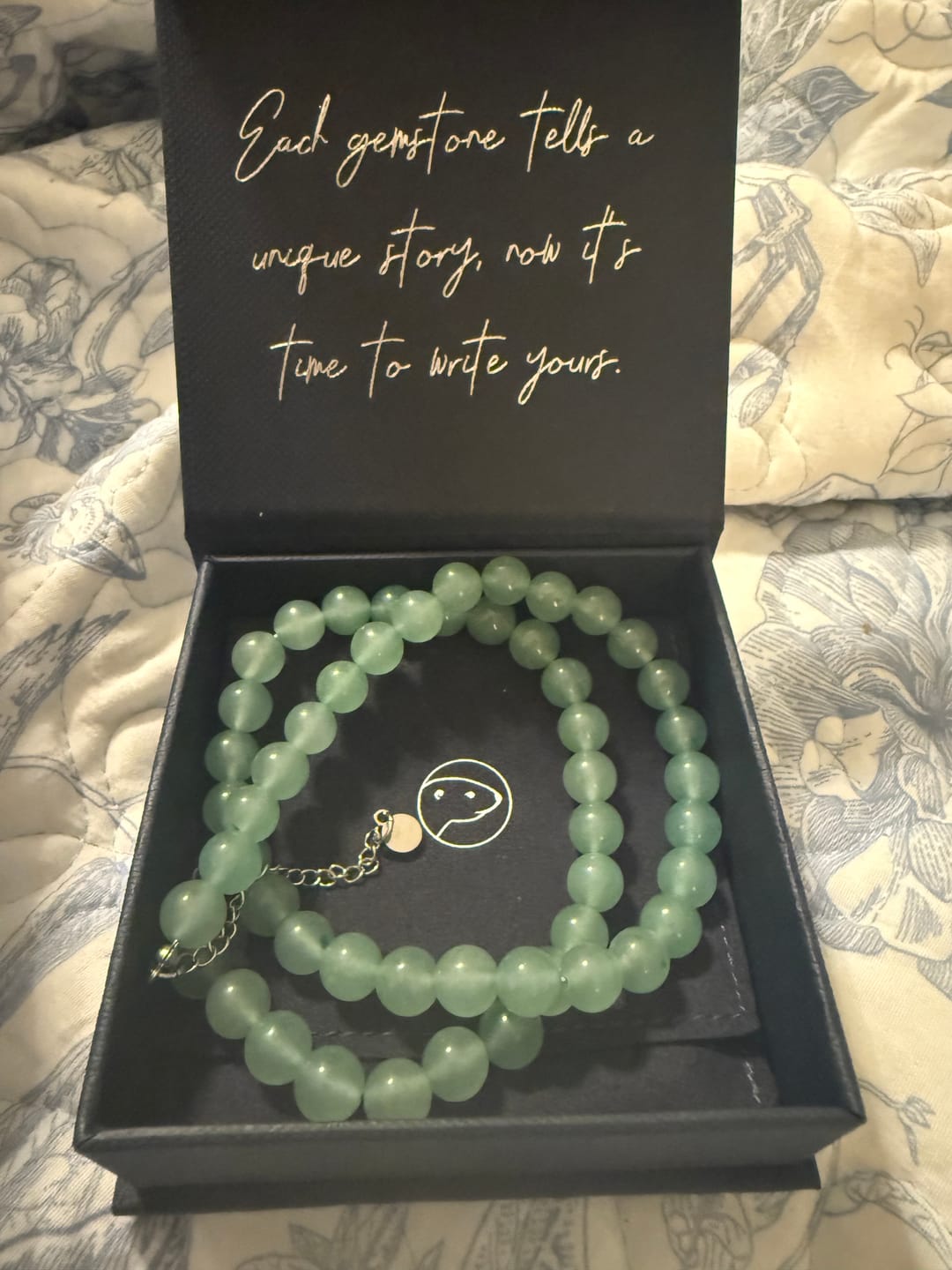 Customer photo review of Aventurine Beaded Necklace