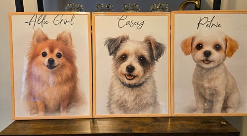 Customer photo review of Custom Watercolor Portraits Using Pet Photo - Personalized Poster - Gift for Dogs Cats Lovers, Pet Lover Gift