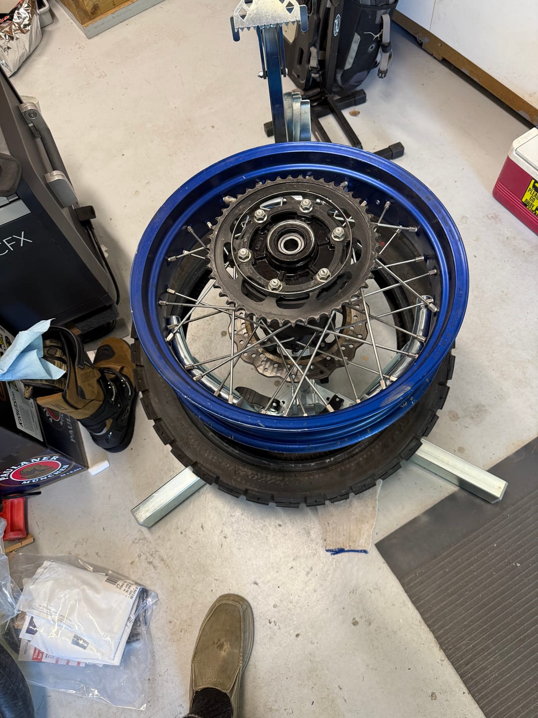 Customer photo review of 10-Year USA ISDE Limited Edition Dirt Bike Tire Changer