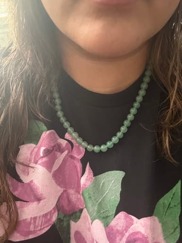 Customer photo review of Aventurine Beaded Necklace