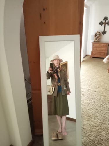 Customer photo review of Cassie Dress • Final Sale Deals! - Olive Leaf