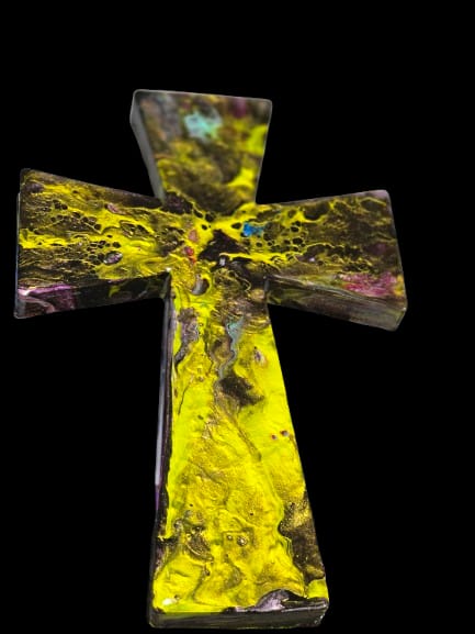 Customer photo review of Unfinished Wood Germanic Cross Shape - Craft - up to 46" DIY 7" / 1/2"