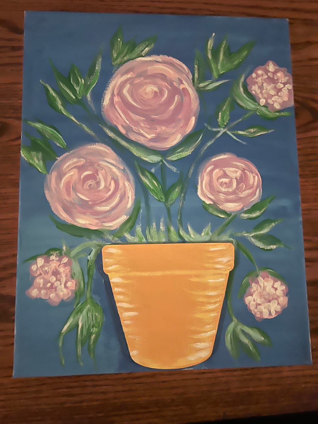 Customer photo review of Unfinished Wood Flower Pot Shape - Flower - Craft - up to 46" DIY