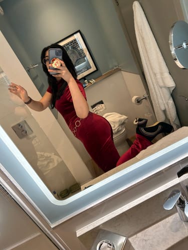 Customer photo review of Jagger Jumpsuit in Maroon
