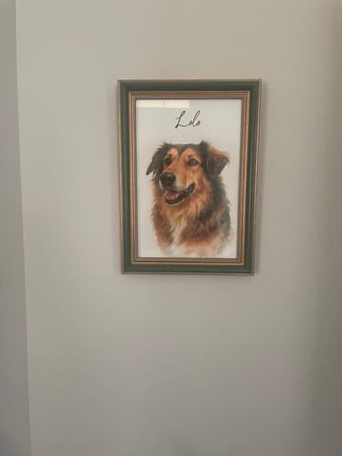 Customer photo review of Custom Watercolor Portraits Using Pet Photo - Personalized Poster - Gift for Dogs Cats Lovers, Pet Lover Gift
