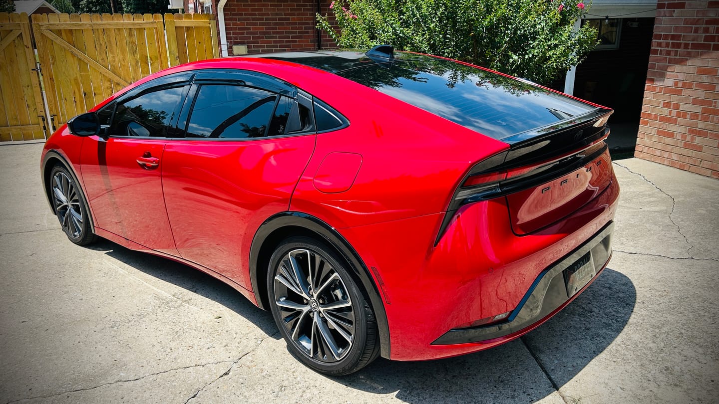 Customer photo review of 2023-Up Toyota Prius Window Visors Wind Deflectors Rain Guards
