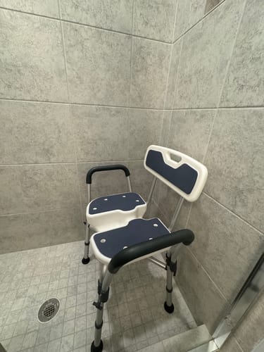 Customer photo review of U-Shape Shower Chair (450lb)