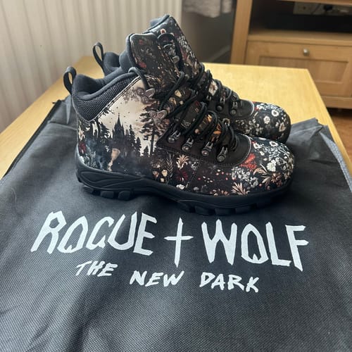 Customer photo review of Dark Fairytale Outdoor Boots - Water Resistant Vegan Leather Trekking Shoes with Durable Soles