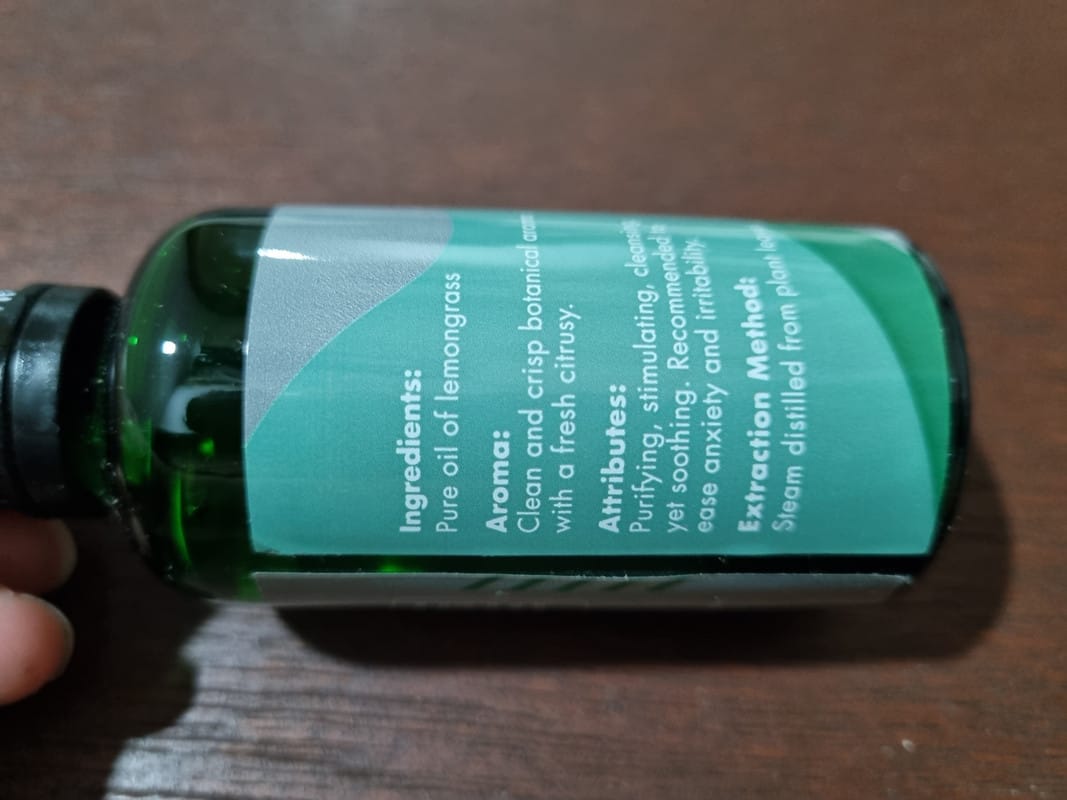 Customer photo review of Lemongrass Essential Oil