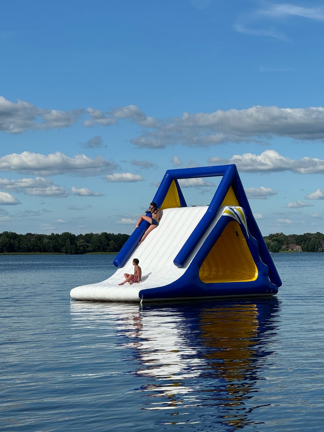 Customer photo review of Inflatable Gigantic Water Play Slide,Water Slide Games