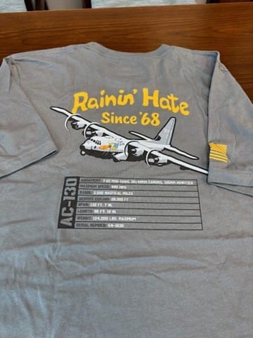 Customer photo review of Rainin' Hate Shirt