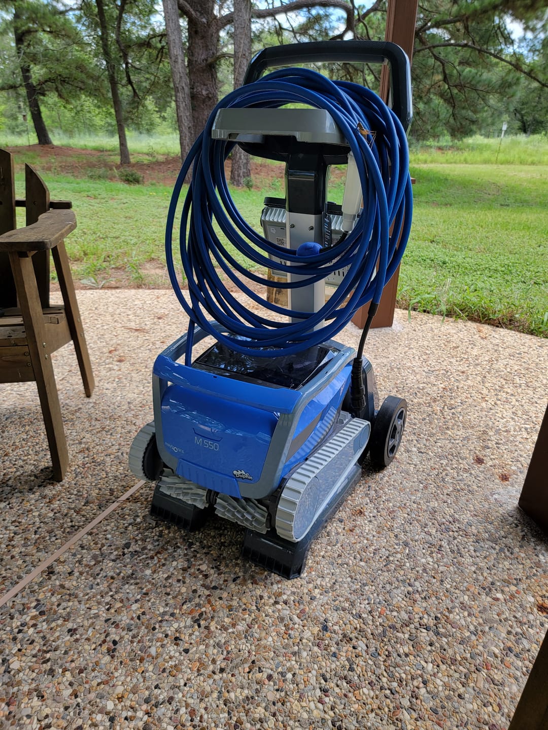Customer photo review of Maytronics Dolphin M550 Robotic Pool Cleaner