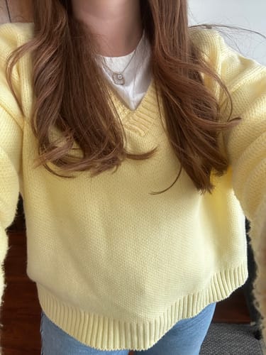 Customer photo review of SWEATER HAILEY AMARILLO