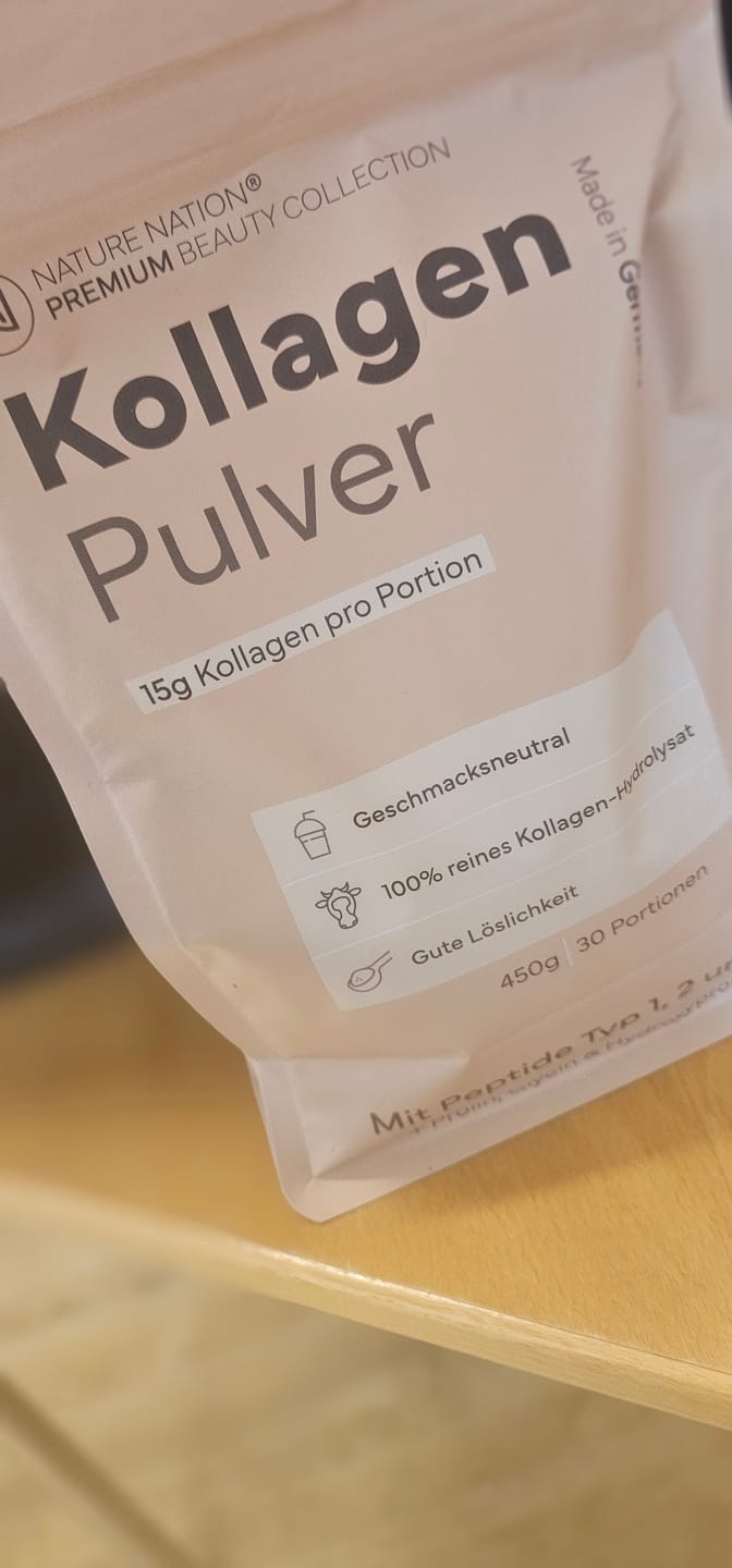 Customer photo review of Kollagen Pulver Hydrolysat, 450g - 100% Peptide Typ I, II & III, geschmacksneutral & leicht löslich