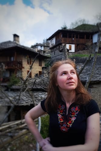 Customer photo review of Рокля със самоковска шевица