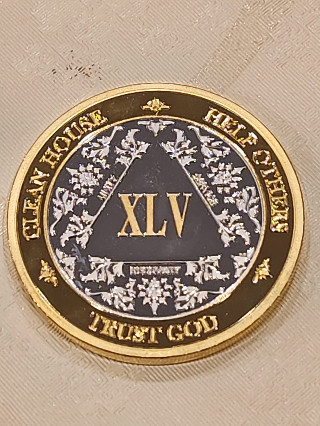Customer photo review of 1 to 50 Year 40mm Gold & Silver AA Medallions - Bi-Plate Fancy Chips/Coins