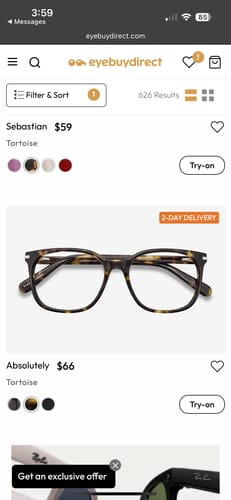 Customer photo review of Purple Seashell Charms