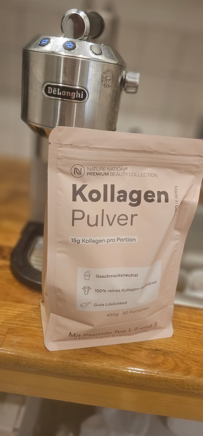 Customer photo review of Kollagen Pulver Hydrolysat, 450g - 100% Peptide Typ I, II & III, geschmacksneutral & leicht löslich