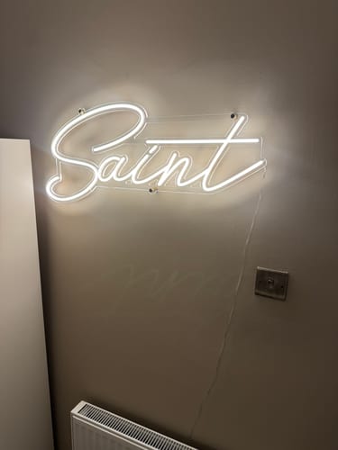 Customer photo review of Custom Neon: Saint