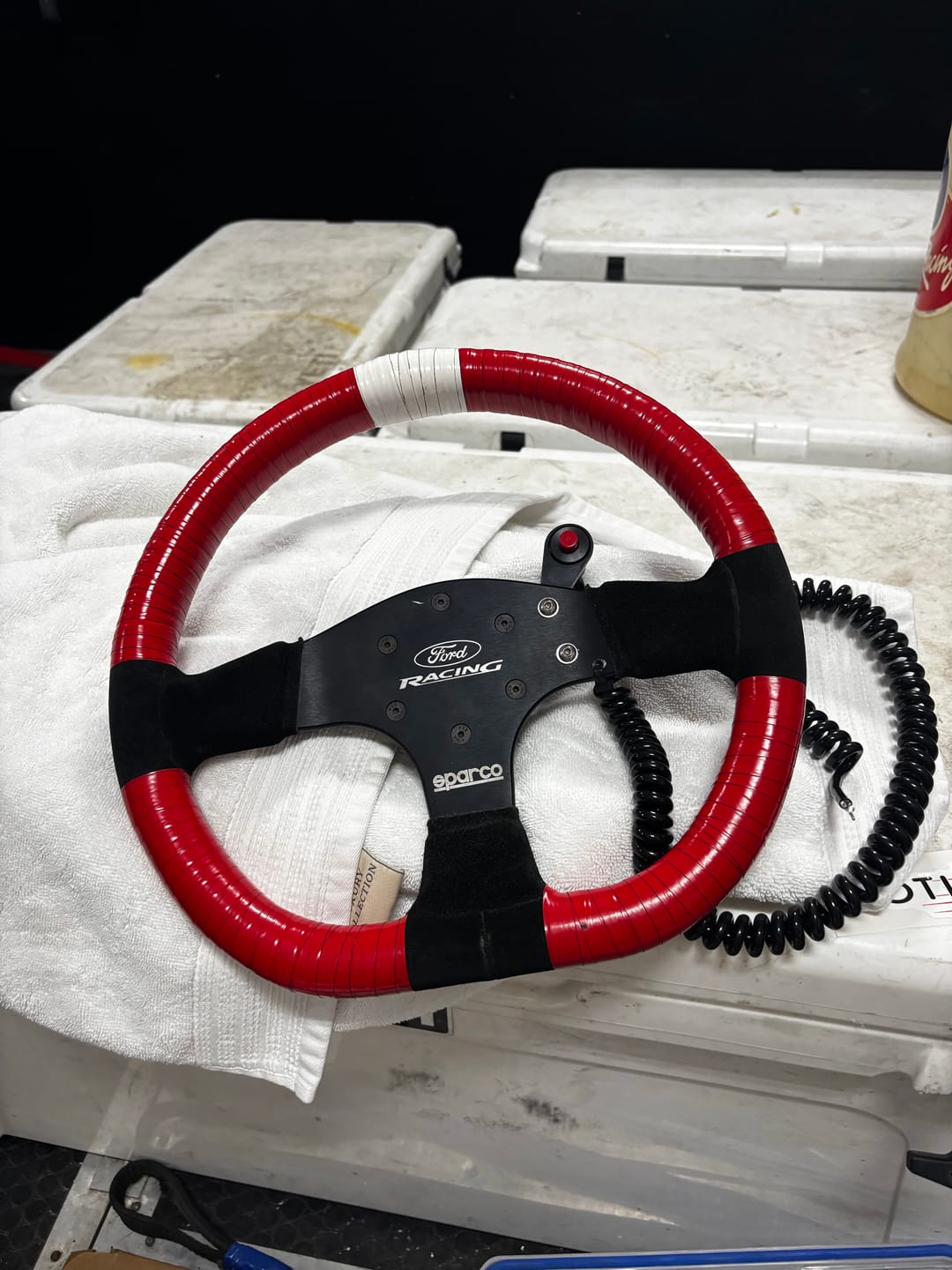Customer photo review of Motion Raceworks Single Push Button Steering Wheel Bracket 15-00004