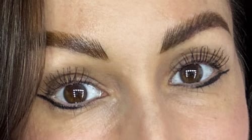 Customer photo review of Suero para pestañas y cejas