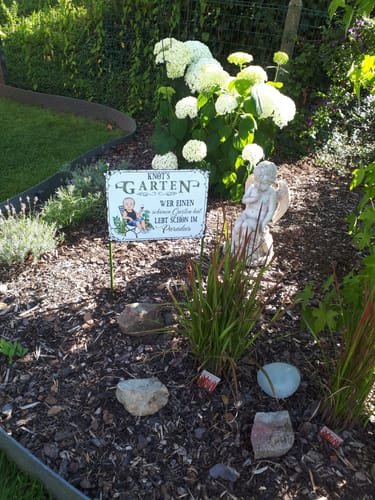 Customer photo review of Personalisiertes Gartenschild mit Namen Anpassbar