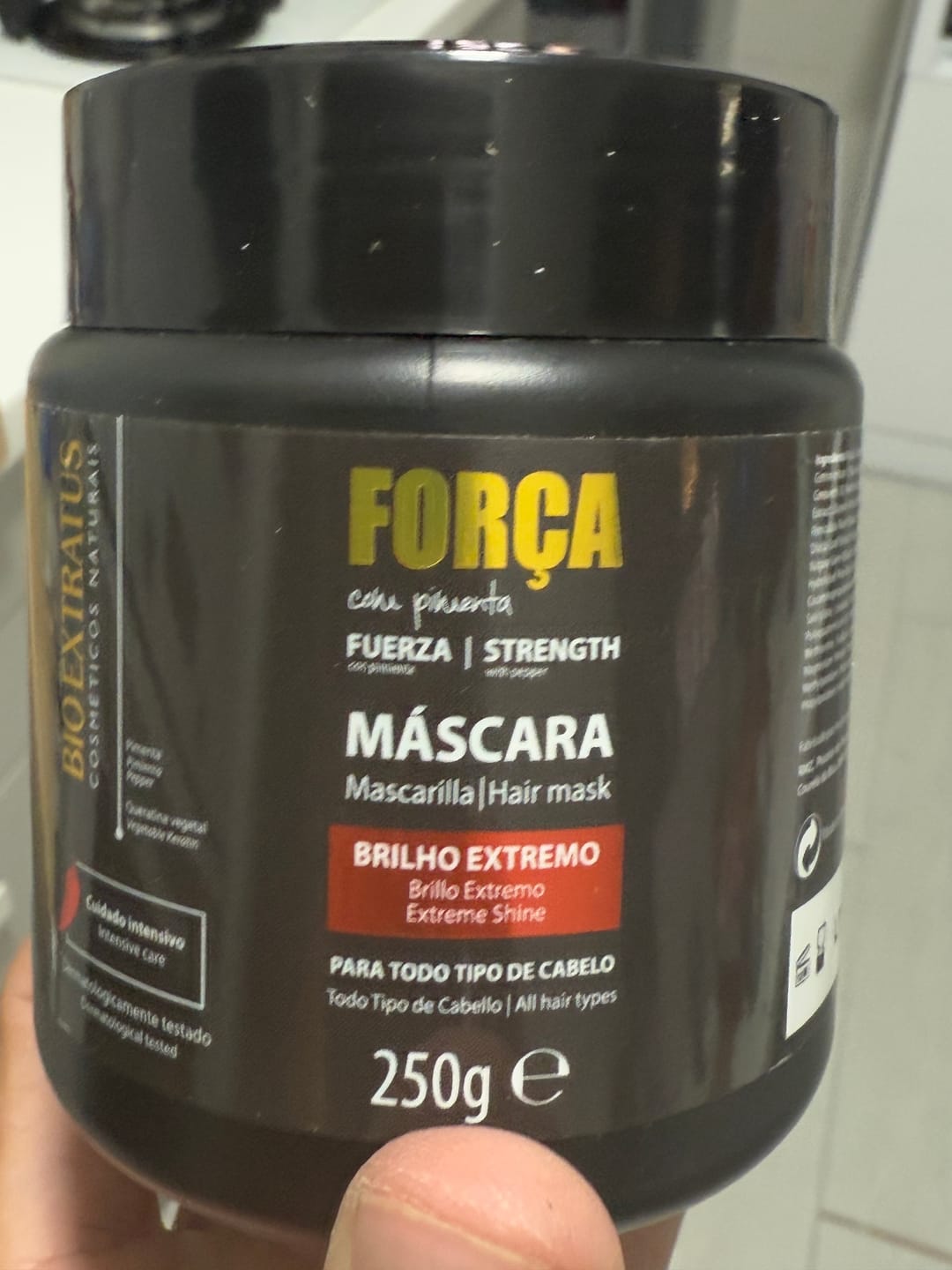 Customer photo review of Máscara força c/ pimenta bio extratus 250g