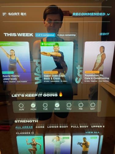 Customer photo review of MAGIC AI: Fitness Smart Mirror