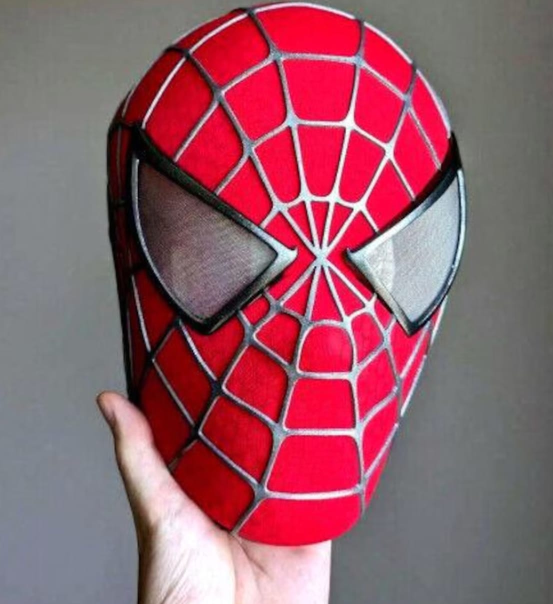 Customer photo review of Tobey Maguire Spider-Man Life Size Wearable Mask