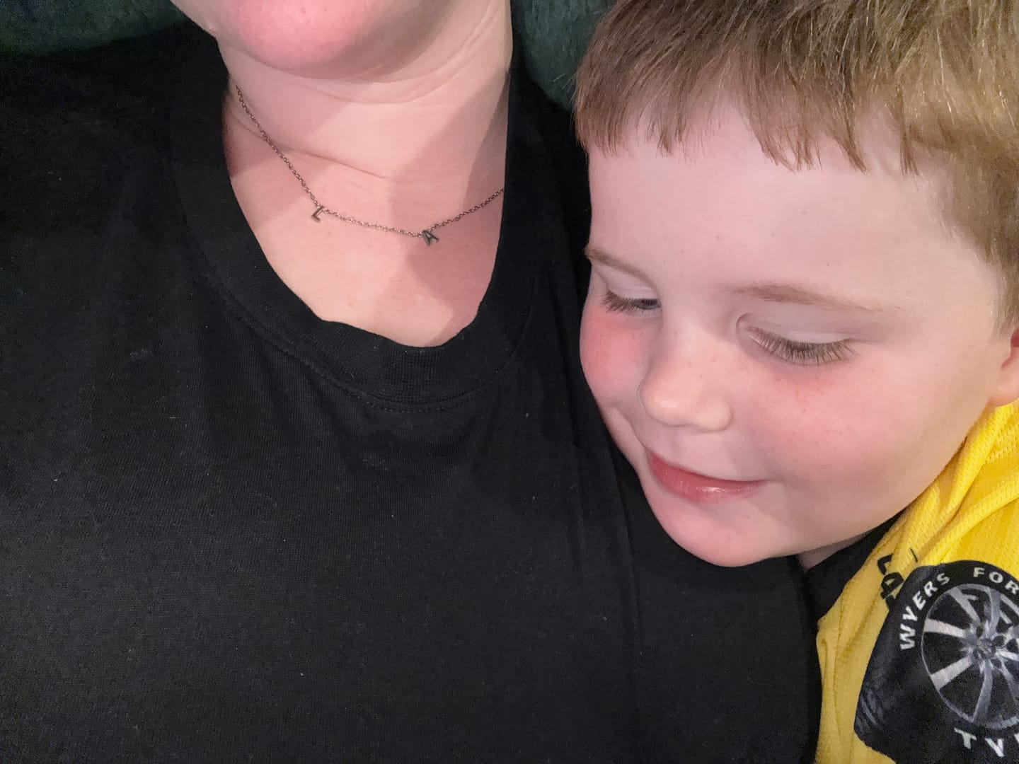 Customer photo review of The Original Initial Letter Necklace