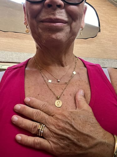 Customer photo review of Bezel Tennis Ring