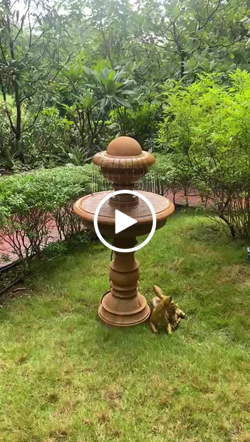 Customer video review of Sandstone Fountain - Handicraft Bazaar