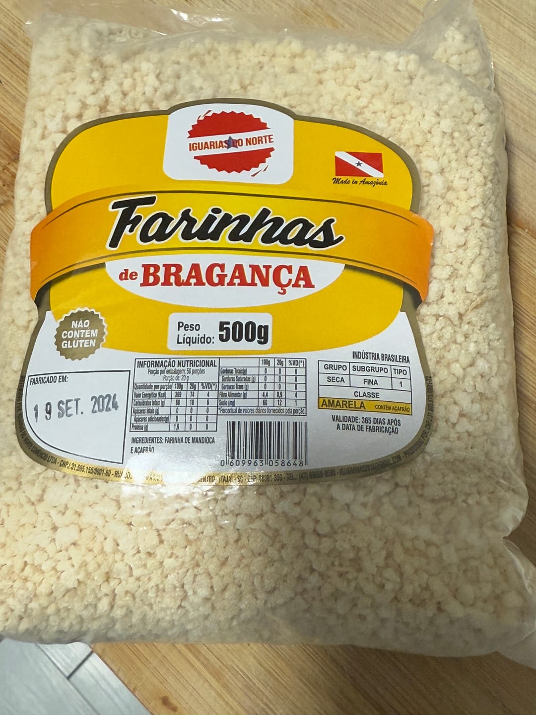 Customer photo review of Farinha de Bragança iguarias do norte 500g