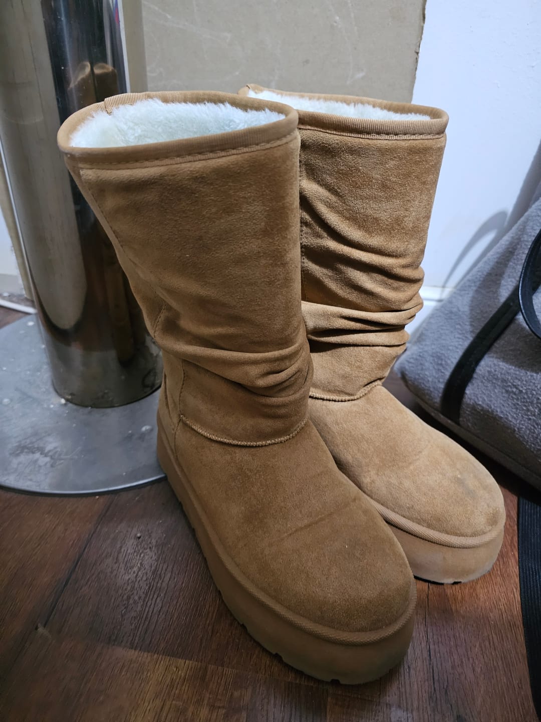 Customer photo review of Bota Plataforma Camel Mujer 48114