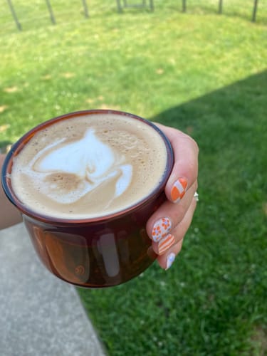 Customer photo review of FLUR Latte Glasses