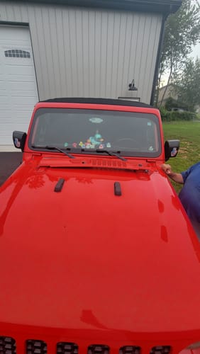 Customer photo review of Cowl Wiper Panel Painted Factory Color JL/JT 2018-2025