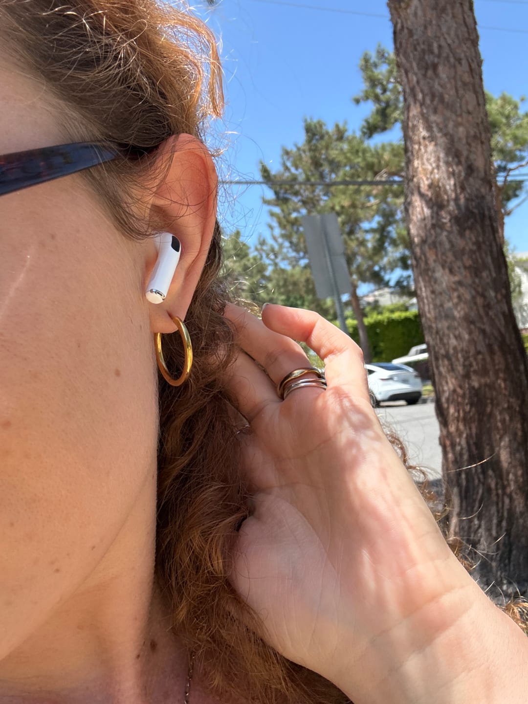 Customer photo review of Triple Hoop Earrings Set