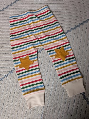 Customer photo review of Stars Knee Patch Striped Joggers