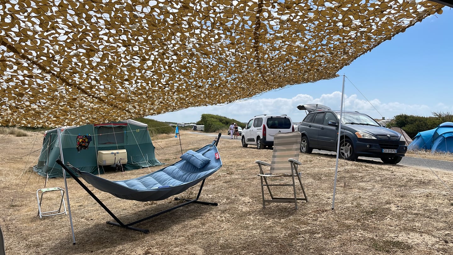 Customer photo review of Met staalkabel versterkt camouflagenet
